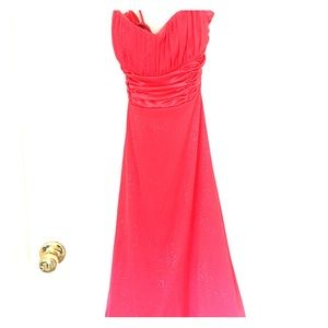 Salmon pink XOXO homecoming or prom dress